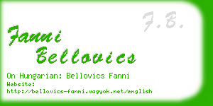 fanni bellovics business card